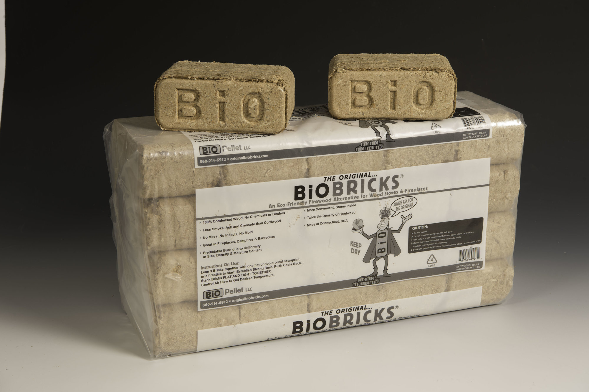 The Original BioBricks (20 pk) Pack in CT Blakeslee Wood Pellets